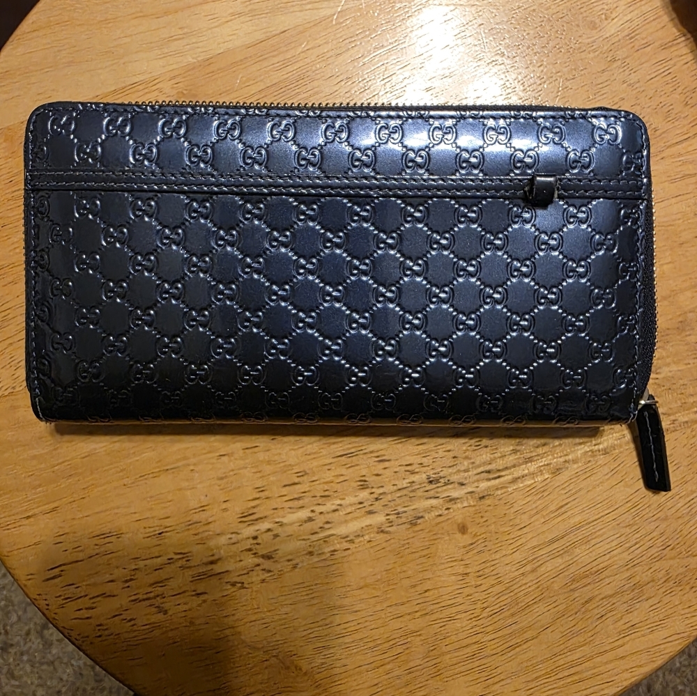 Gucci Midnight Blue Embossed Wallet